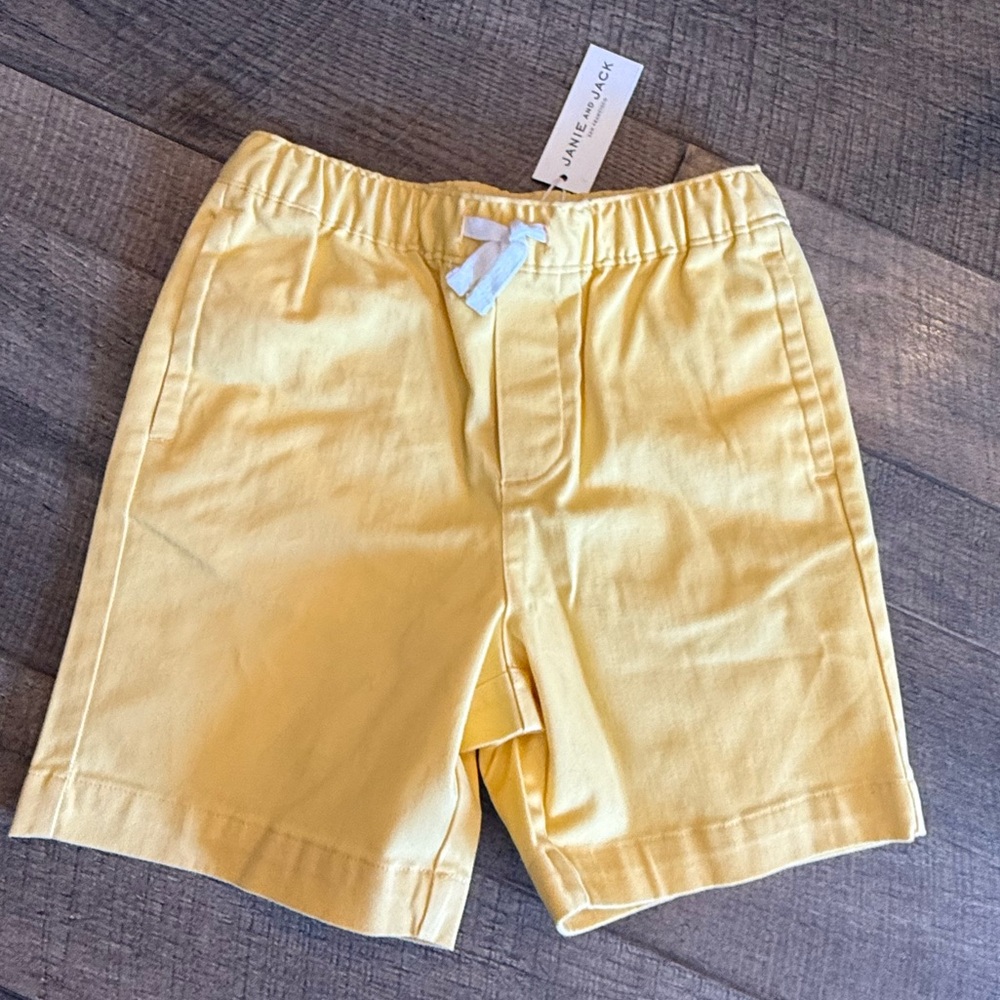 Janie and Jack Bright Yellow Kids Shorts
